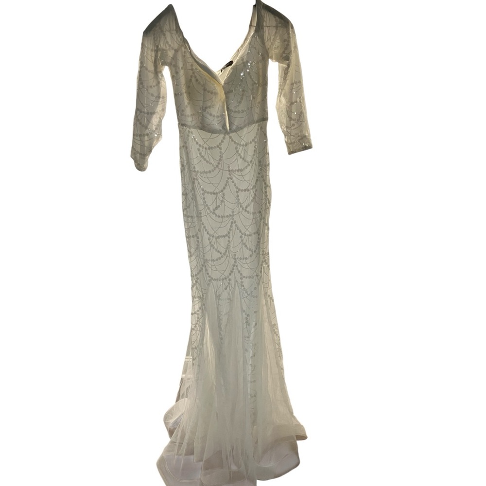 Elegant White Lace Women Dress